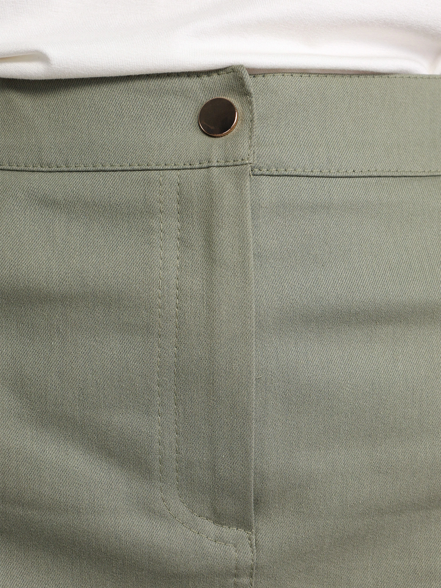 Юбка цвета хаки прямого кроя